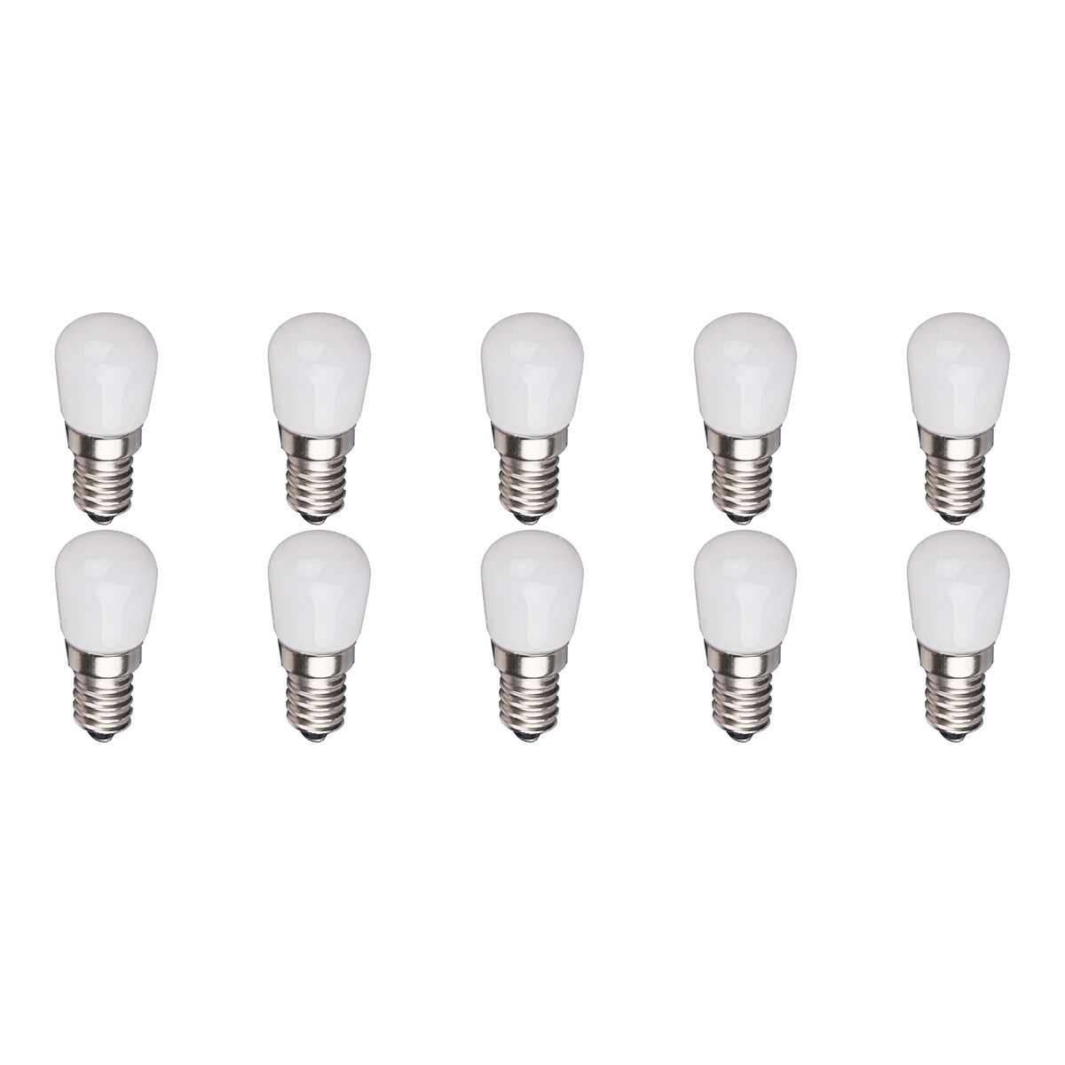 LED Lamp 10 Pack Aigi Santra 1.5W E14 Fitting Helder-Koud Wit 6500K Mat Wit Glas