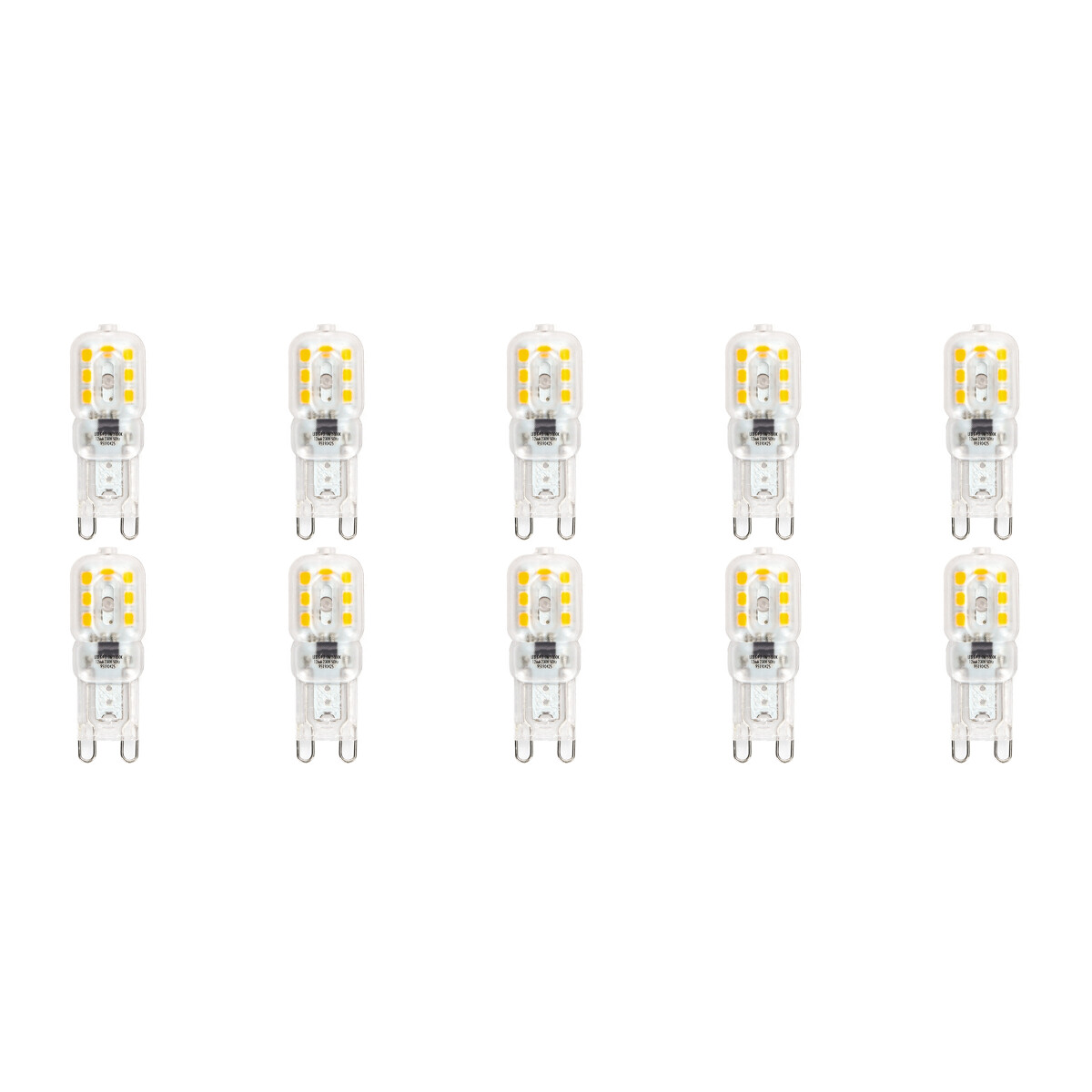 LED Lamp 10 Pack - Aigi Yvona - G9 Fitting - 2.5W - Warm Wit 3000K - Mat Wit - Kunststof product afbeelding