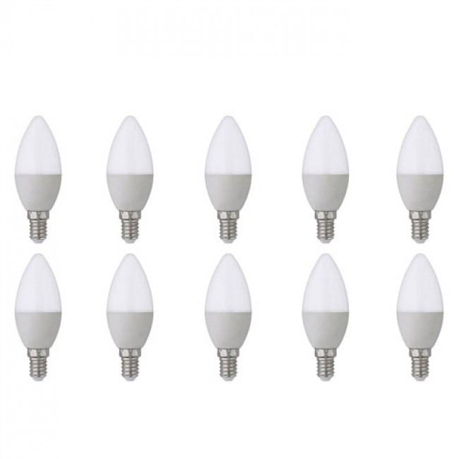 LED Lamp 10 Pack E14 Fitting 6W Helder-Koud Wit 6400K