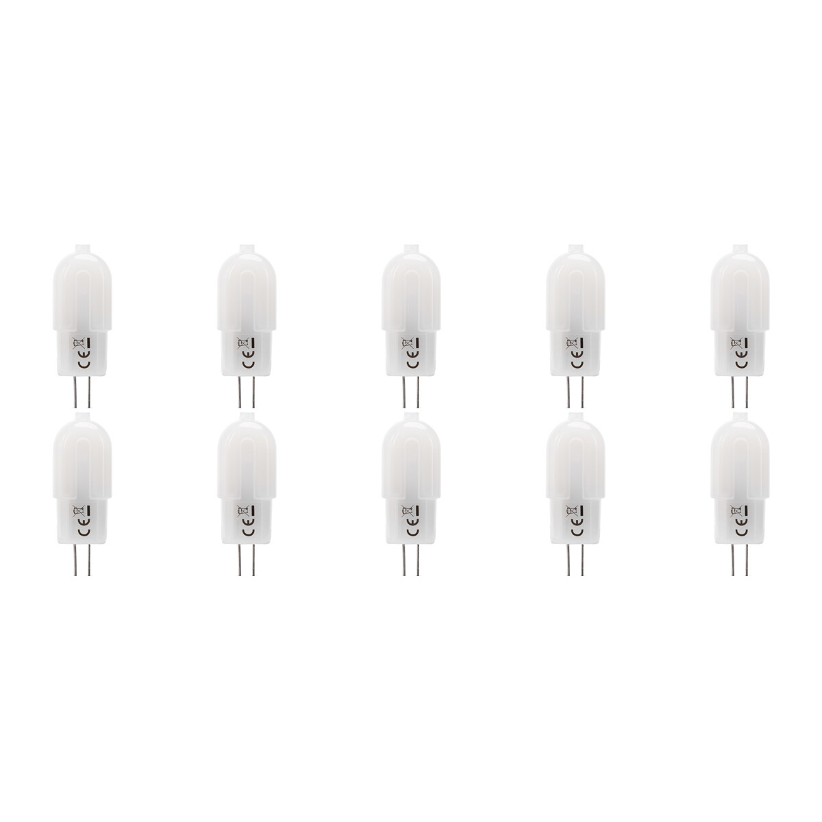 LED Lamp 10 Pack G4 Fitting Dimbaar 2W Helder-Koud Wit 6000K Melkwit | Vervangt 20W