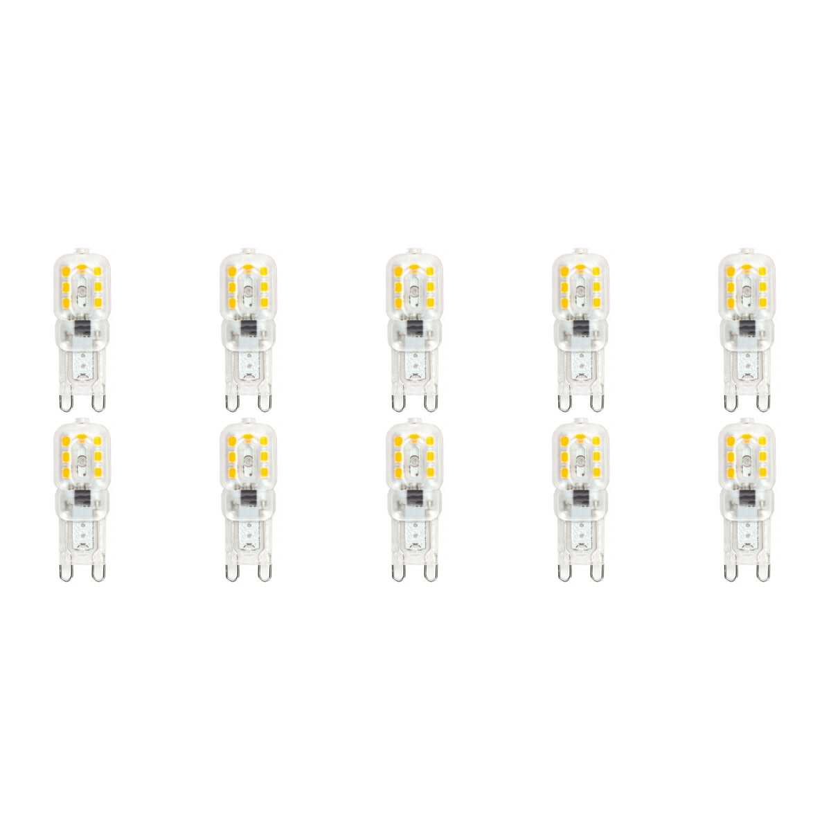 LED Lamp 10 Pack - G9 Fitting - Dimbaar - 3W - Helder/Koud Wit 6000K - Transparant | Vervangt 32W