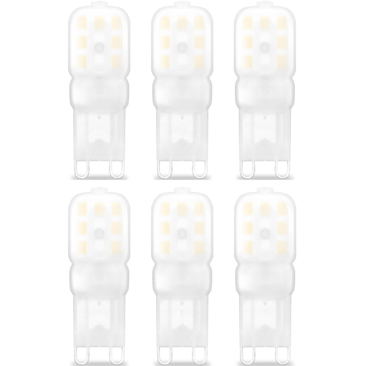 LED Lamp 6 Pack - Brinton Adcin - G9 Fitting - 3W - Dimbaar - Helder/Koud Wit 6500K