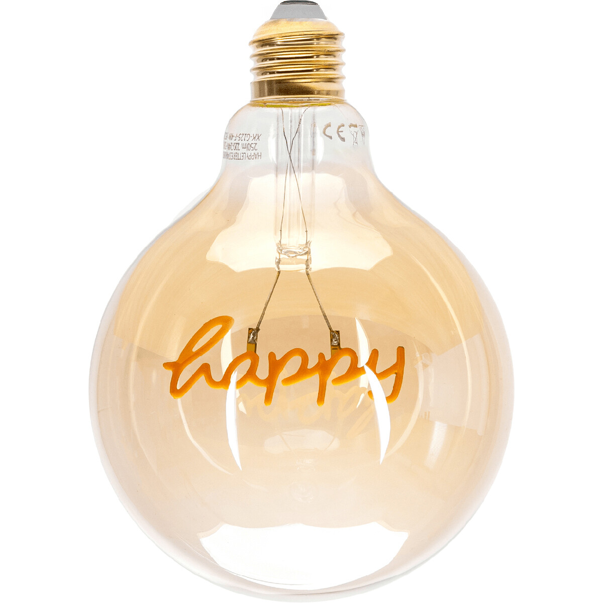 LED Lamp Aigi Glow Happy E27 Fitting 4W Warm Wit 1800K Amber