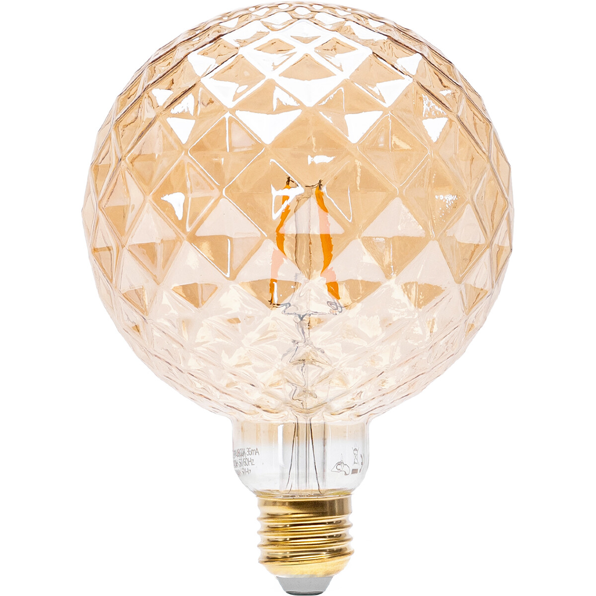 LED Lamp Aigi Glow Pineapple E27 Fitting 4W Warm Wit 1800K Amber
