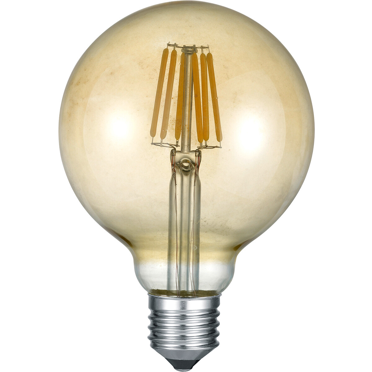LED Lamp Filament Trion Globin E27 Fitting 8W Warm Wit 2700K Amber Glas