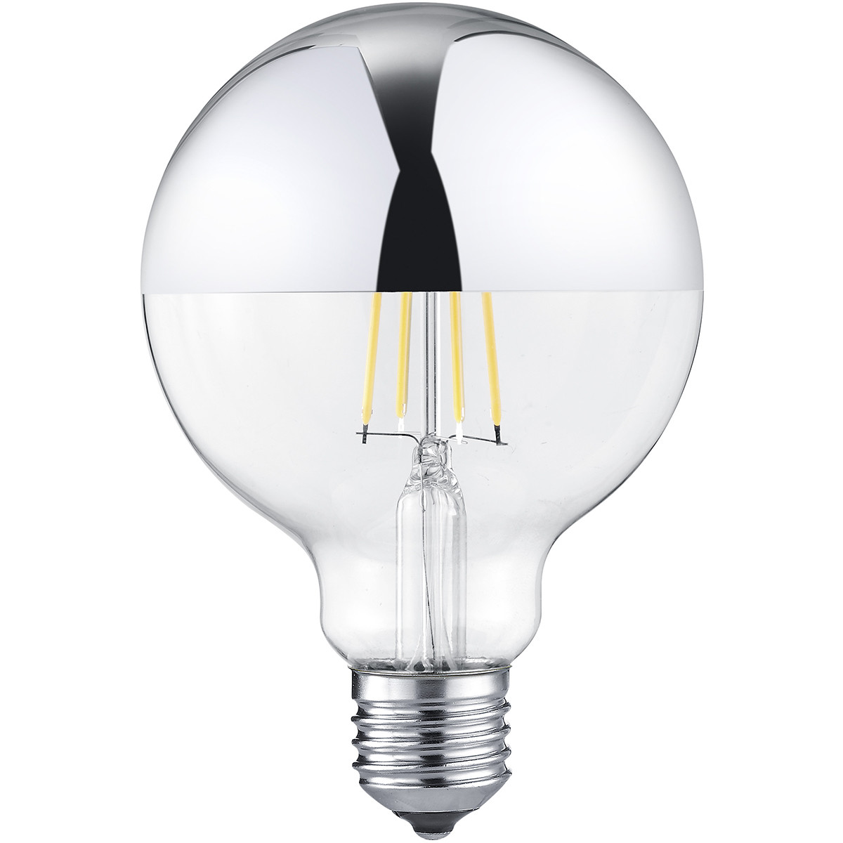 LED Lamp Filament Trion Limpo E27 Fitting 7W Warm Wit 2700K Glans Chroom Glas