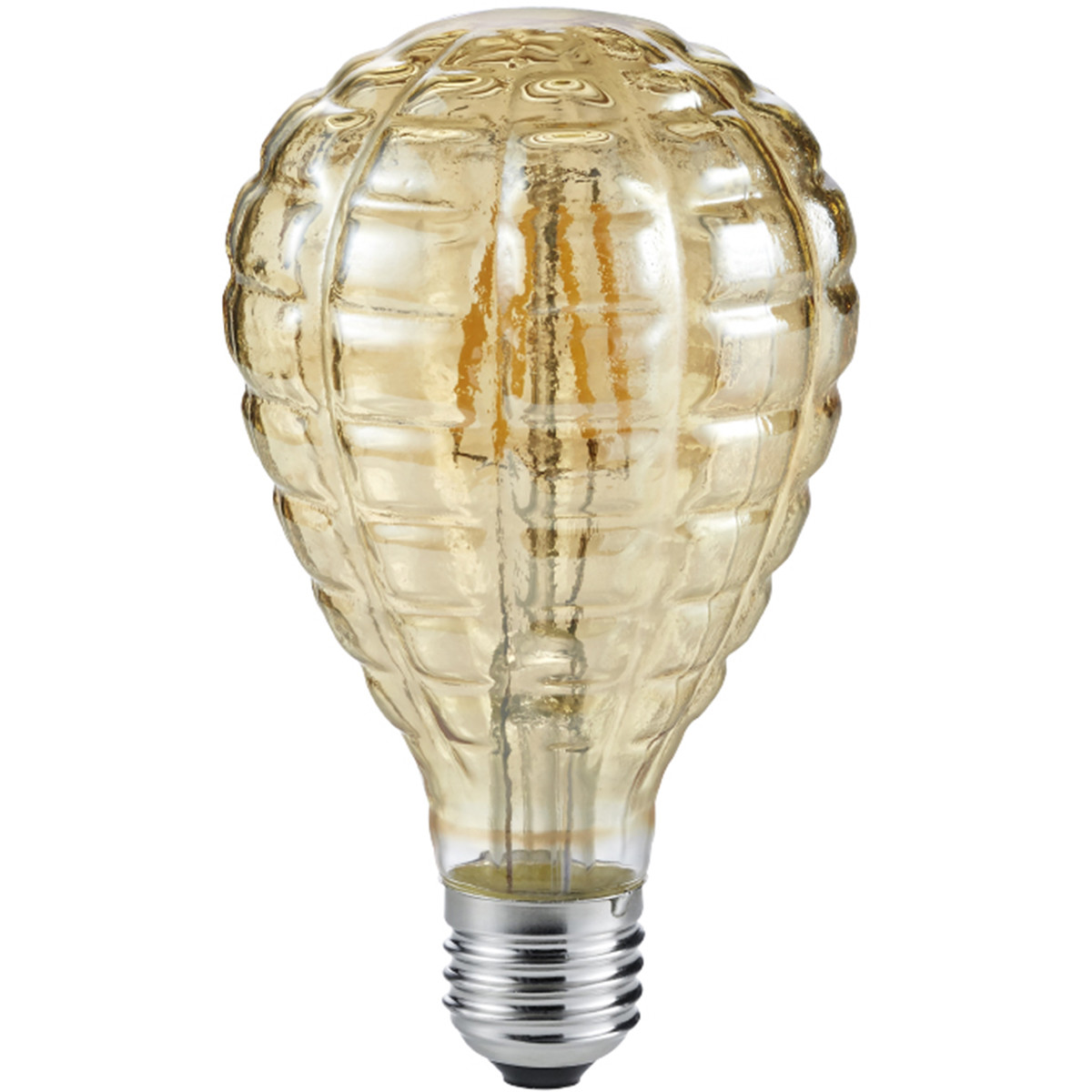 LED Lamp Filament Trion Topus 4W E14 Fitting Warm Wit 2700K Amber Aluminium