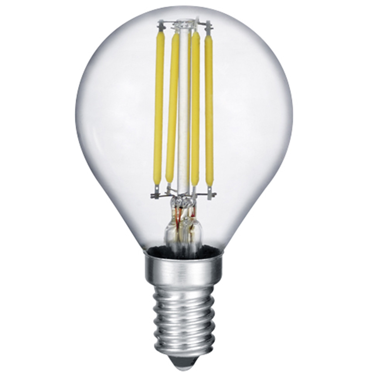 LED Lamp - Filament - Trion Topus - 4W - E14 Fitting - Warm Wit 3000K - Transparent Helder - Alumini