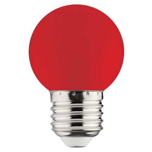 LED Lamp - Romba - Rood Gekleurd - E27 Fitting - 1W