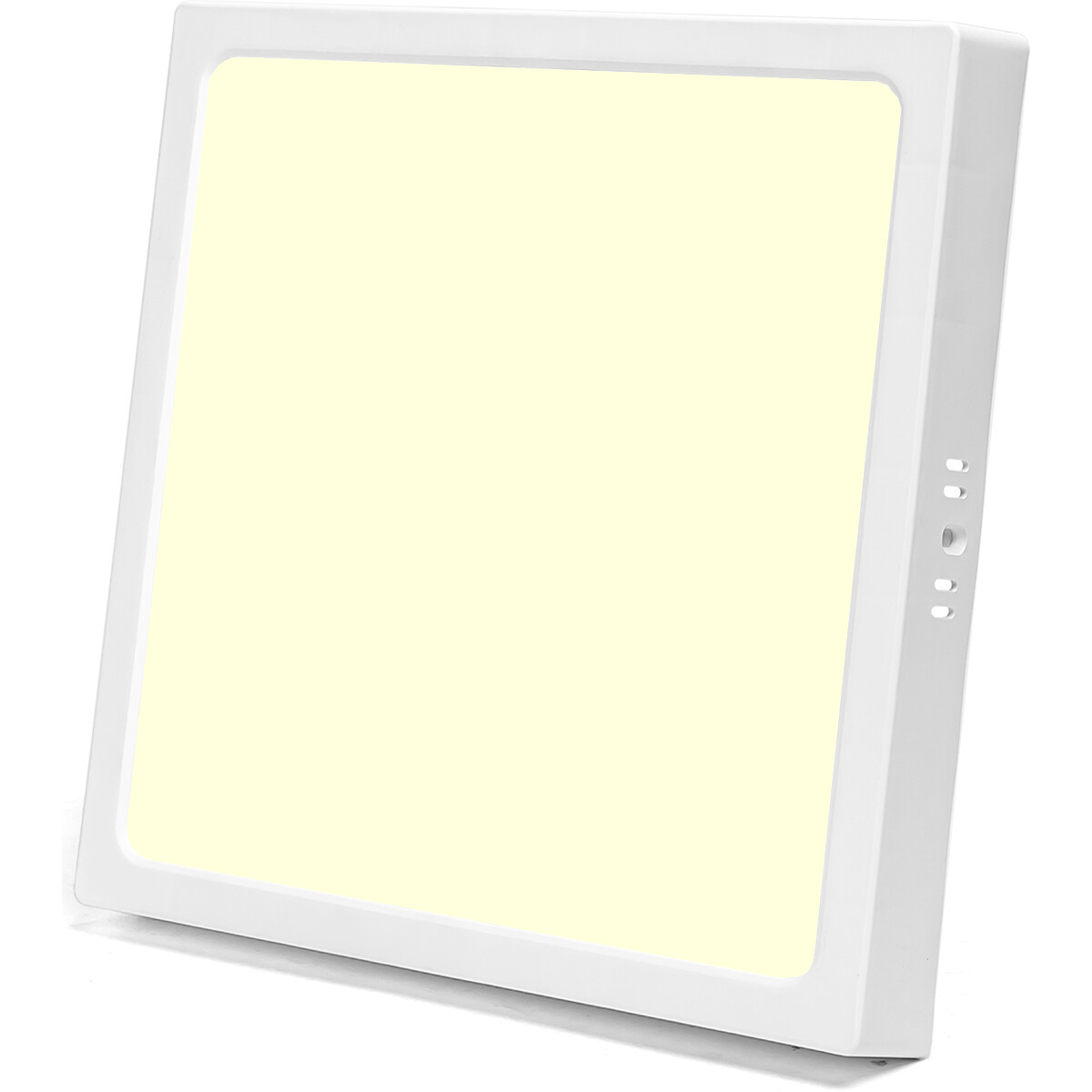 LED Paneel - Downlight - Aigi - Warm Wit 3000K - 24W - 30x30 - Opbouw - Vierkant - Wit - Flikkervrij