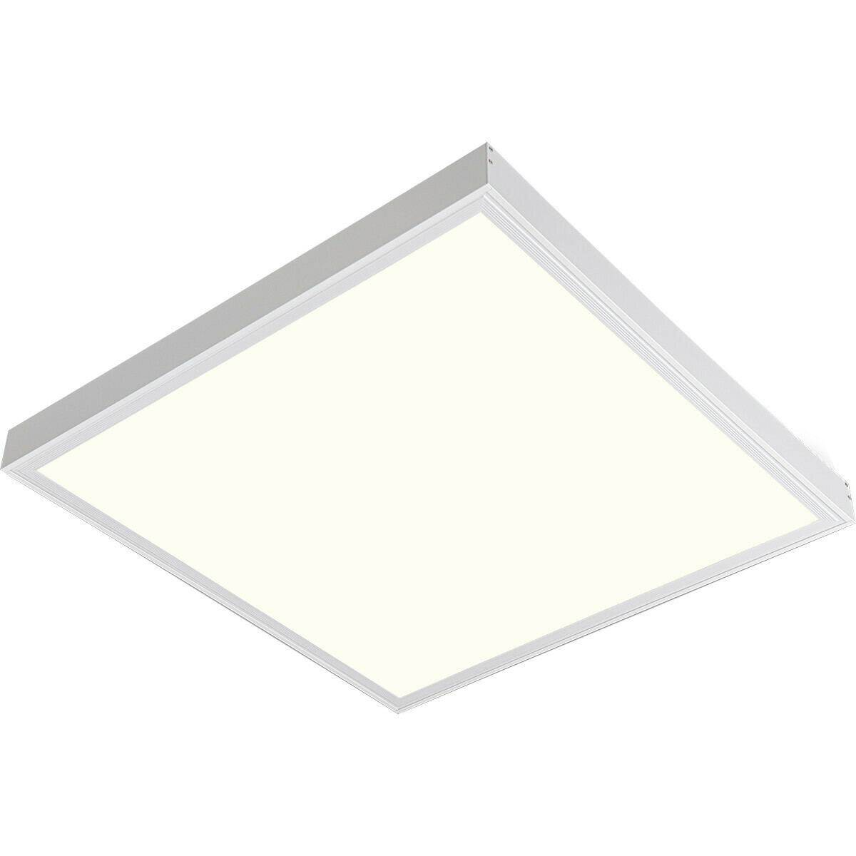 LED Paneel met Stekker - Aigi Leny - 60x60 - Natuurlijk Wit 4000K - 32W - 3840lm - 120lm/W - High Lumen - Opbouw - Vierkant - Mat Wit - Flikkervrij product afbeelding