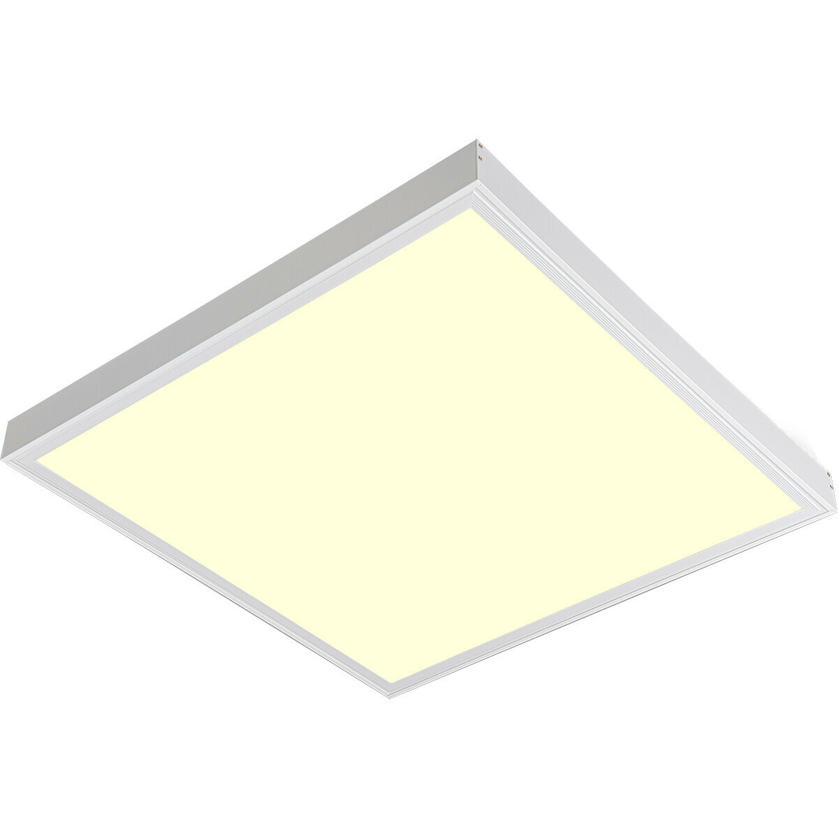 LED Paneel met Stekker - Aigi Leny - 60x60 - Warm Wit 3000K - 32W - 3840lm - 120lm/W - High Lumen - Opbouw - Vierkant - Mat Wit - Flikkervrij product afbeelding