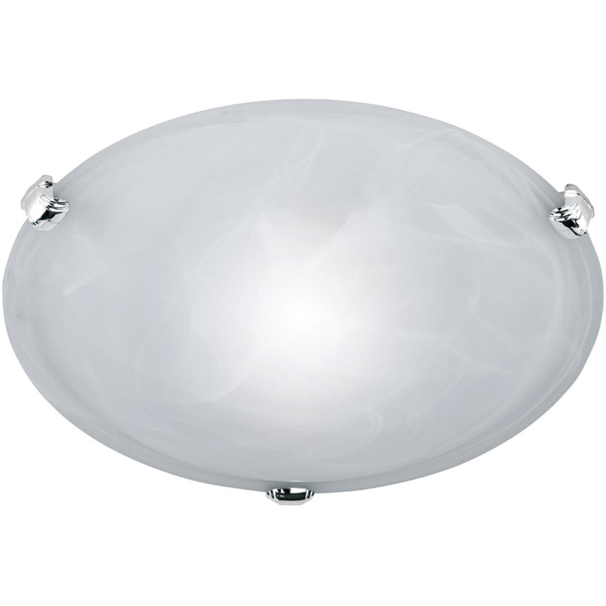 LED Plafondlamp - Plafondverlichting - Trion Adirona - E27 Fitting - Rond - Mat Nikkel - Aluminium