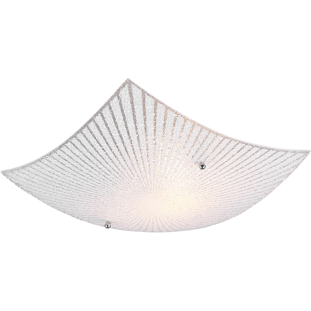 LED Plafondlamp Plafondverlichting Trion Elize E27 Fitting 1-lichts Vierkant Mat Chroom Aluminium