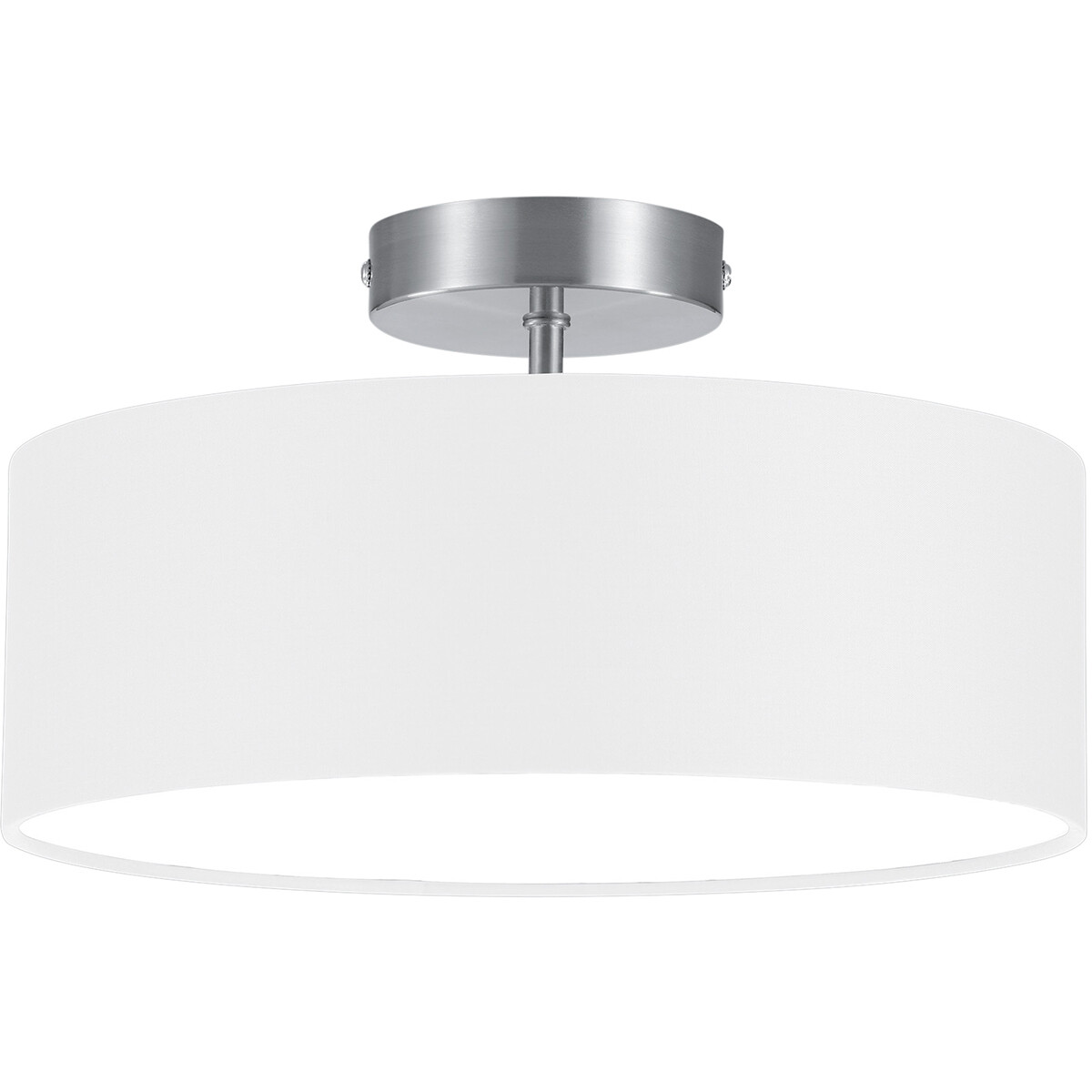 LED Plafondlamp Plafondverlichting Trion Hotia E14 Fitting 2-lichts Rond Mat Wit Aluminium