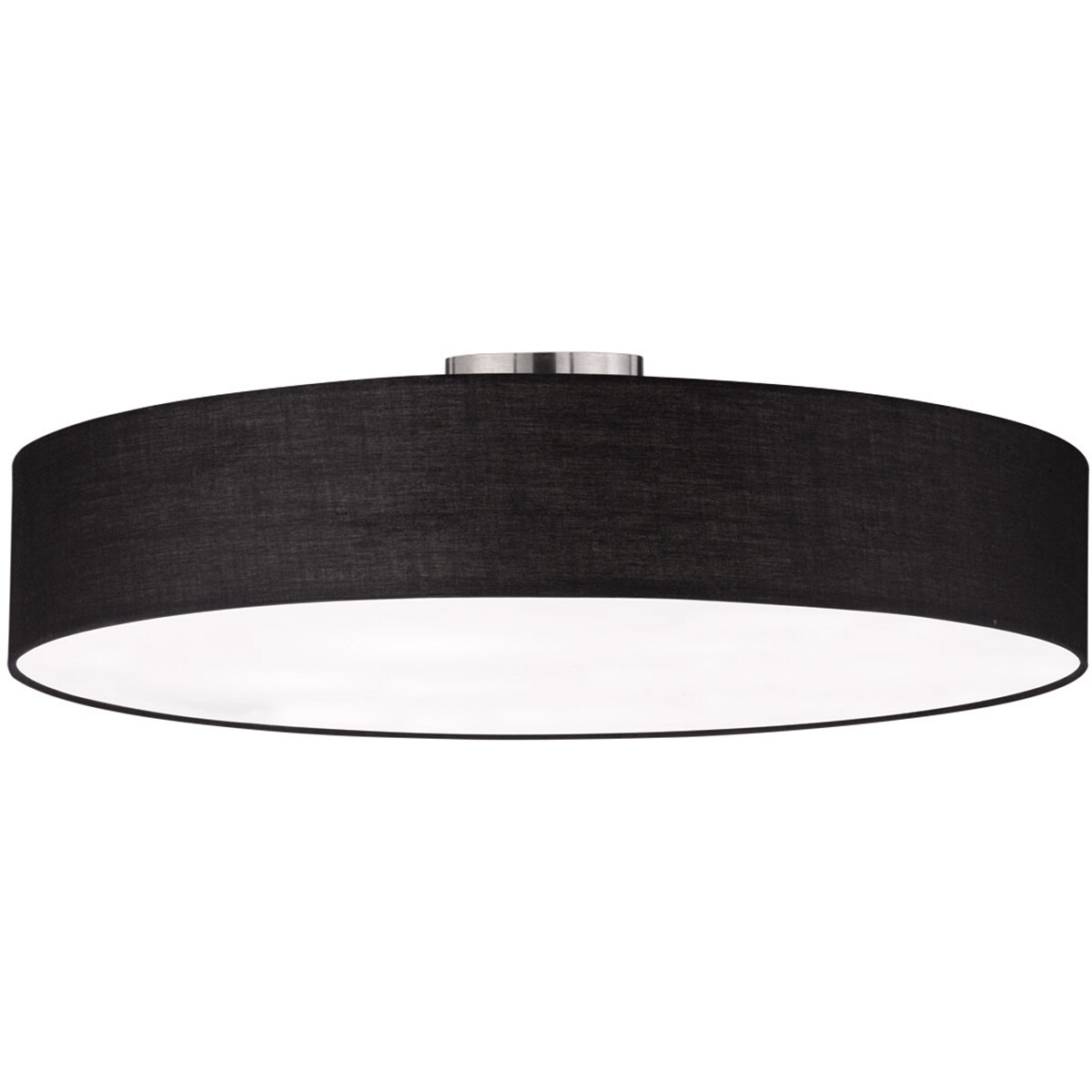 LED Plafondlamp Plafondverlichting Trion Hotia E27 Fitting 5-lichts Rond Mat Zwart Aluminium
