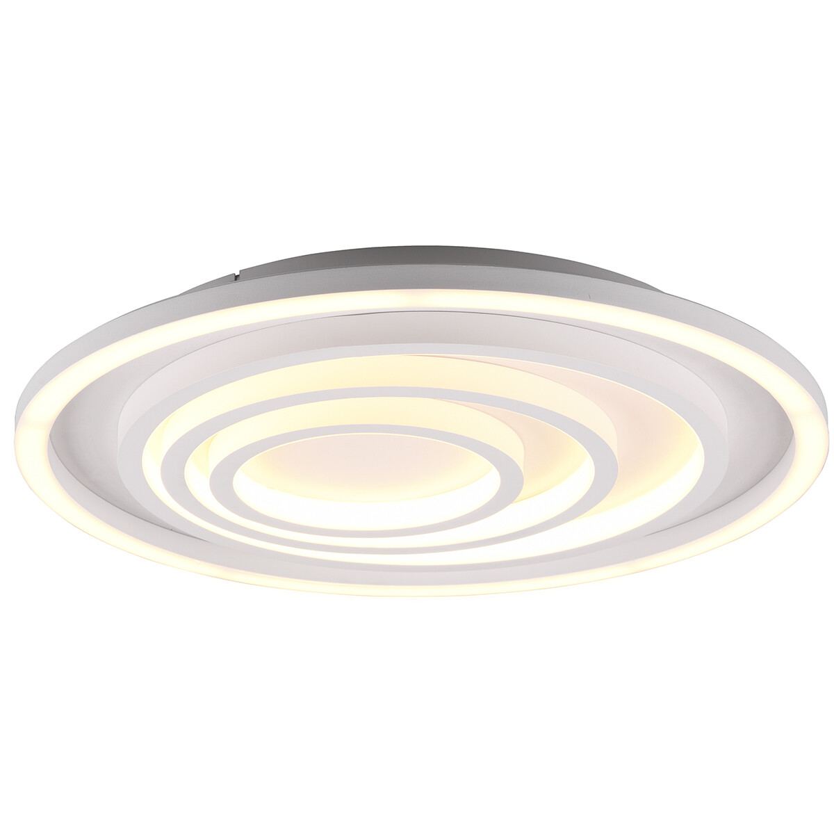 LED Plafondlamp - Plafondverlichting - Trion Kamaro - 40W - Dimbaar - Aanpasbare Kleur - Afstandsbediening - Rond - Mat Wit - Aluminium product afbeelding