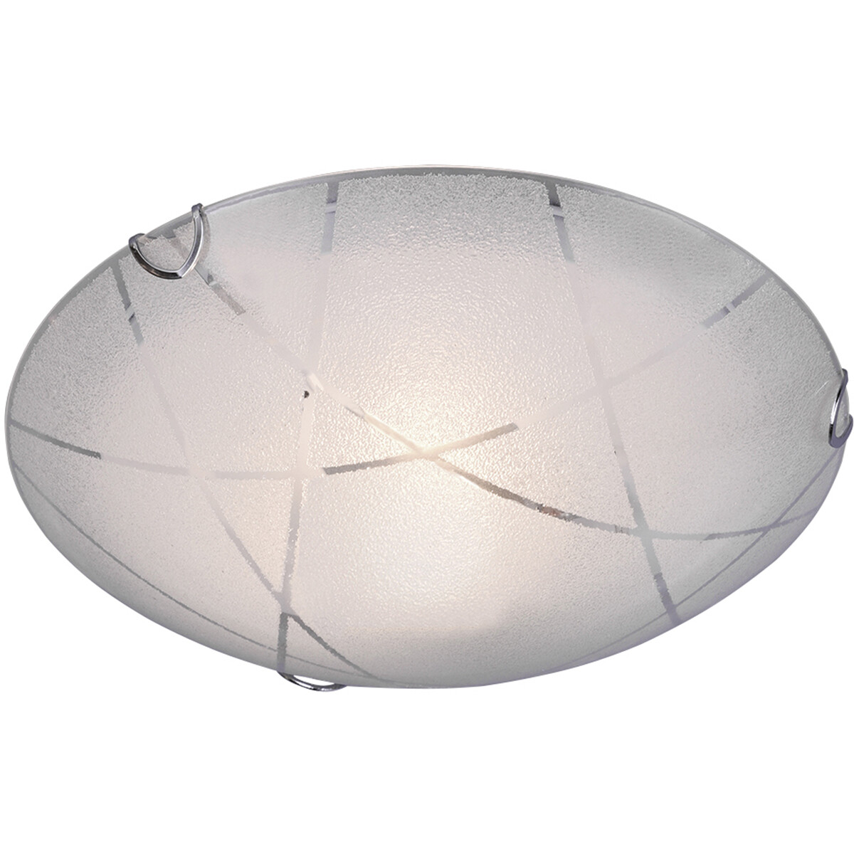 LED Plafondlamp Plafondverlichting Trion Sandra E27 Fitting 1-lichts Rond Mat Wit Glas