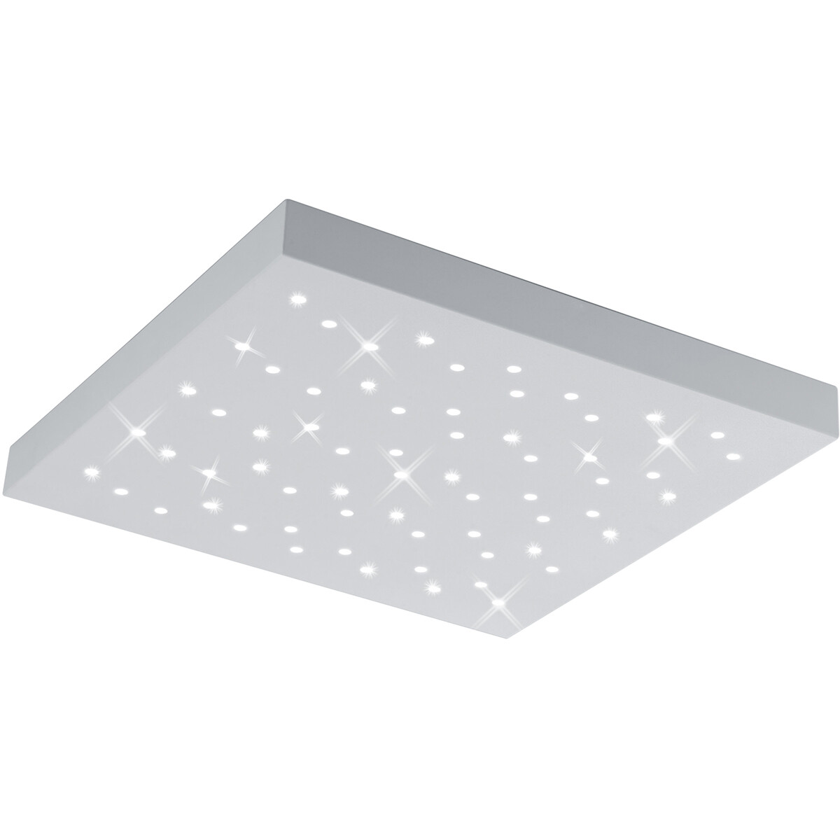 LED Plafondlamp Plafondverlichting Trion Tarza 22W Aanpasbare Kleur Vierkant Mat Wit Aluminium