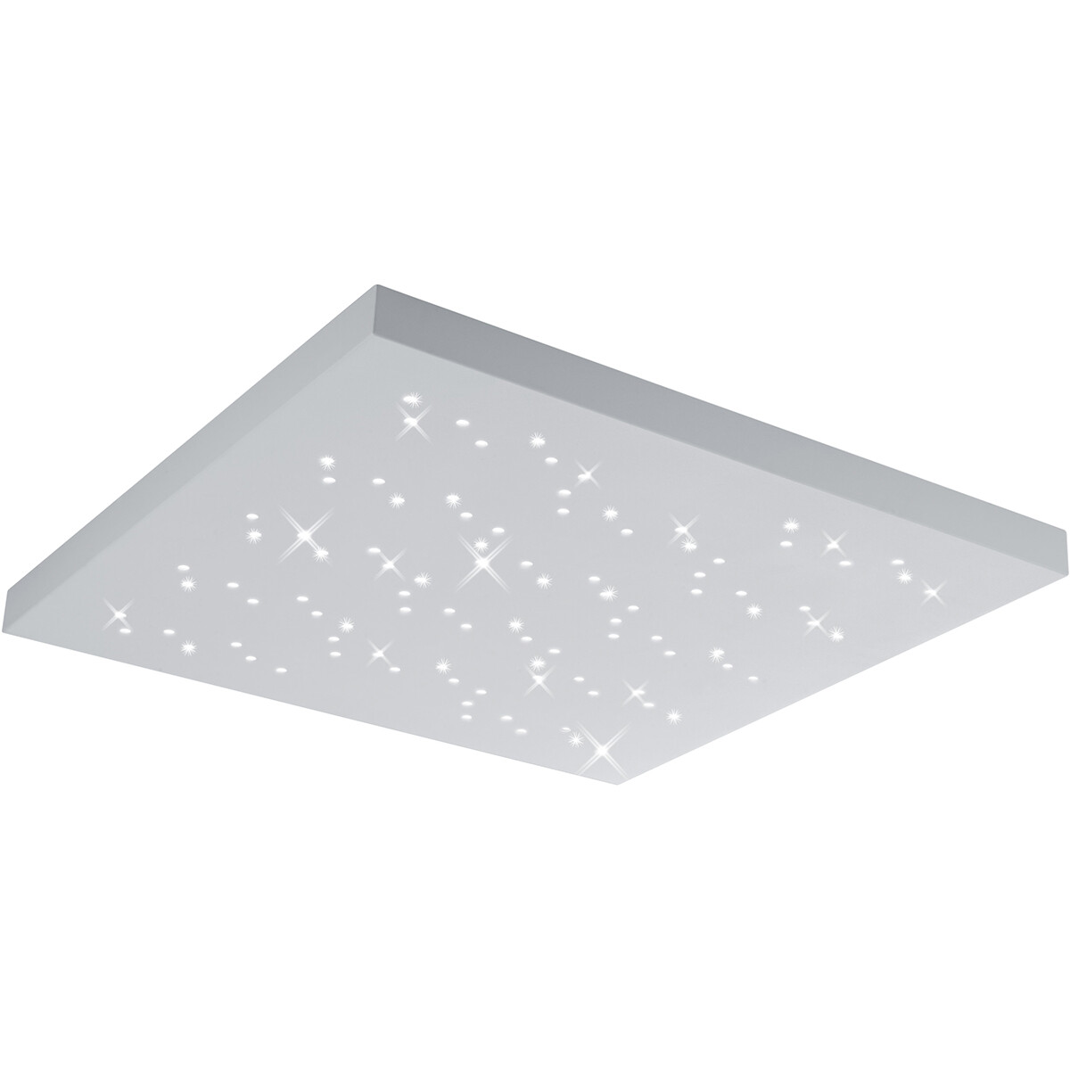 LED Plafondlamp Plafondverlichting Trion Tarza 36W Aanpasbare Kleur Vierkant Mat Wit Aluminium