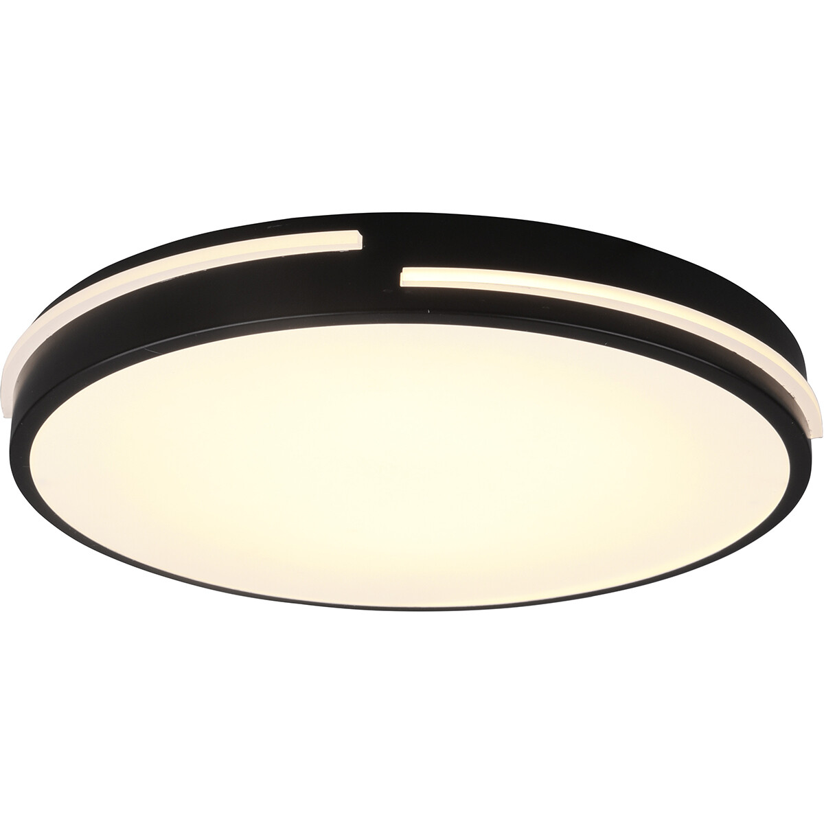 LED Plafondlamp - Plafondverlichting - Trion Tocomo - 24W - Dimbaar - Aanpasbare Kleur - Afstandsbediening - Rond - Mat Zwart - Aluminium product afbeelding