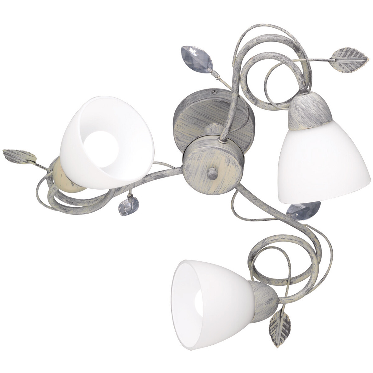 LED Plafondlamp - Plafondverlichting - Trion Trada - E14 Fitting - 3-lichts - Rond - Antiek Grijs - 