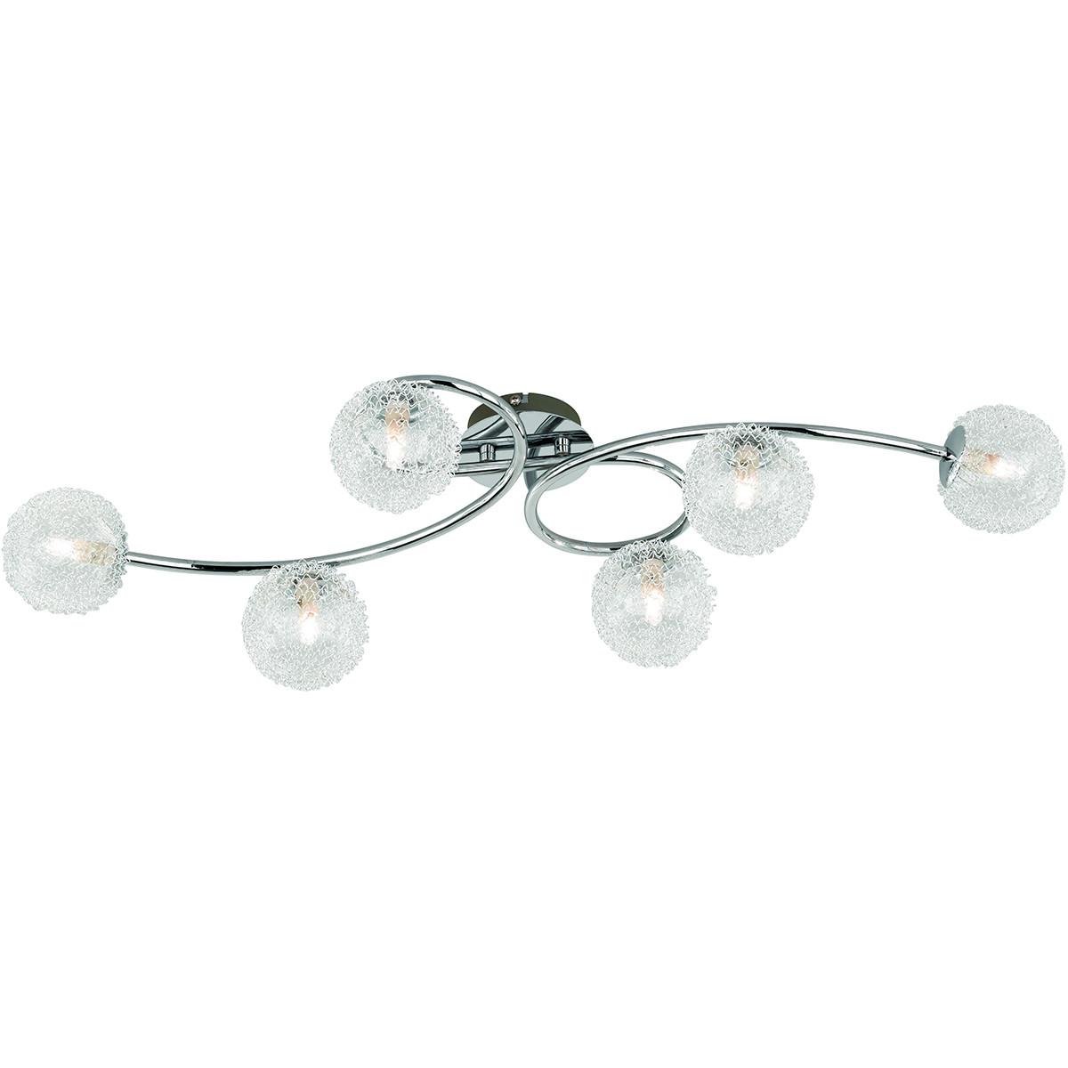 LED Plafondlamp - Plafondverlichting - Trion Ware - G9 Fitting - 6-lichts - Rond - Glans Chroom - Aluminium product afbeelding