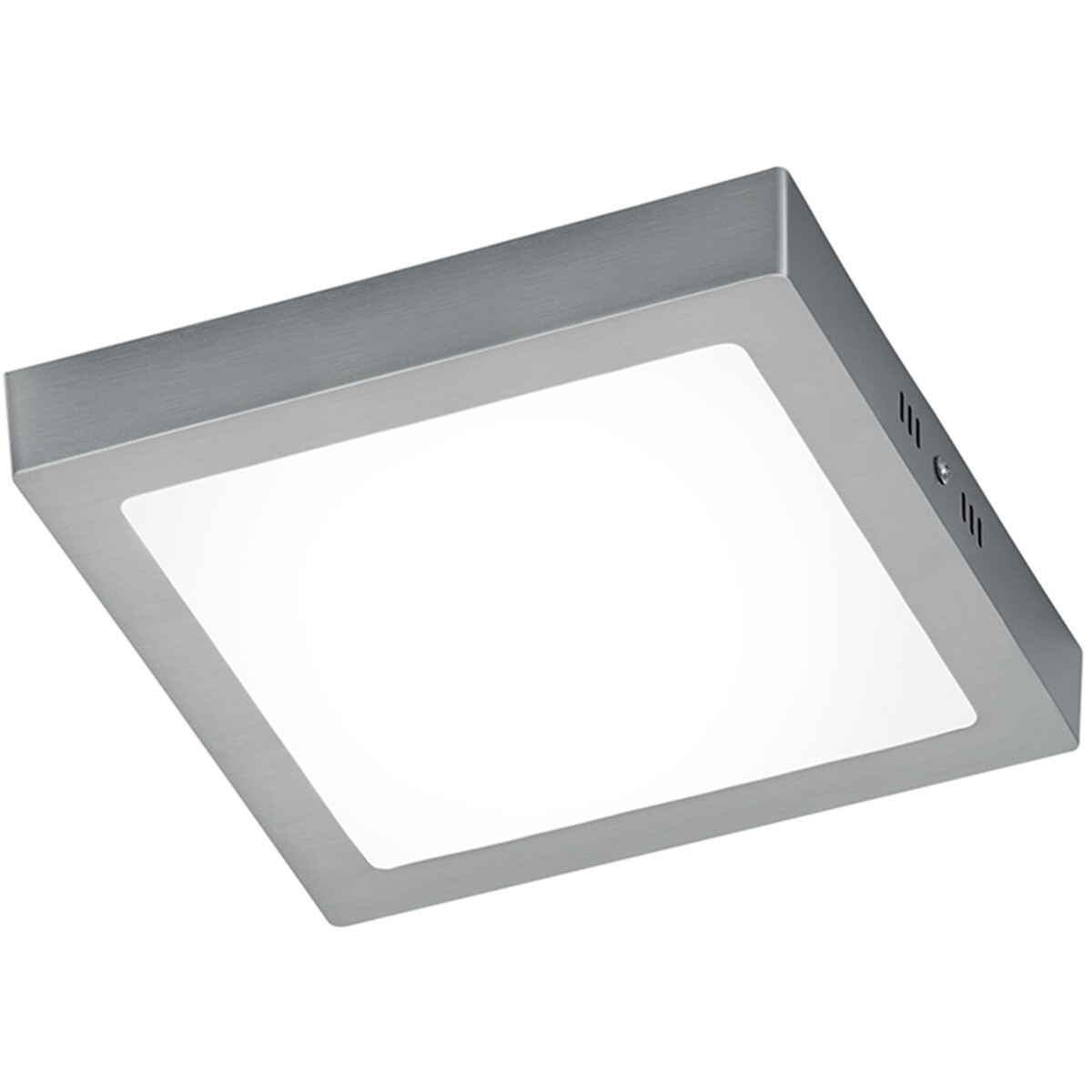 LED Plafondlamp Plafondverlichting Trion Zonin 17W Warm Wit 3000K Vierkant Mat Nikkel Aluminium
