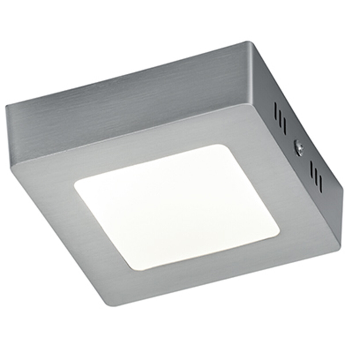 LED Plafondlamp Plafondverlichting Trion Zonin 5W Warm Wit 3000K Vierkant Mat Nikkel Aluminium