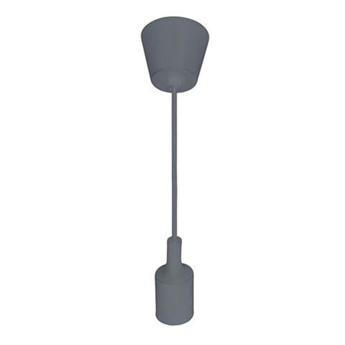 LED Hanglamp - Hangverlichting - Turno - Rond - Mat Grijs Kunststof - E27 product afbeelding