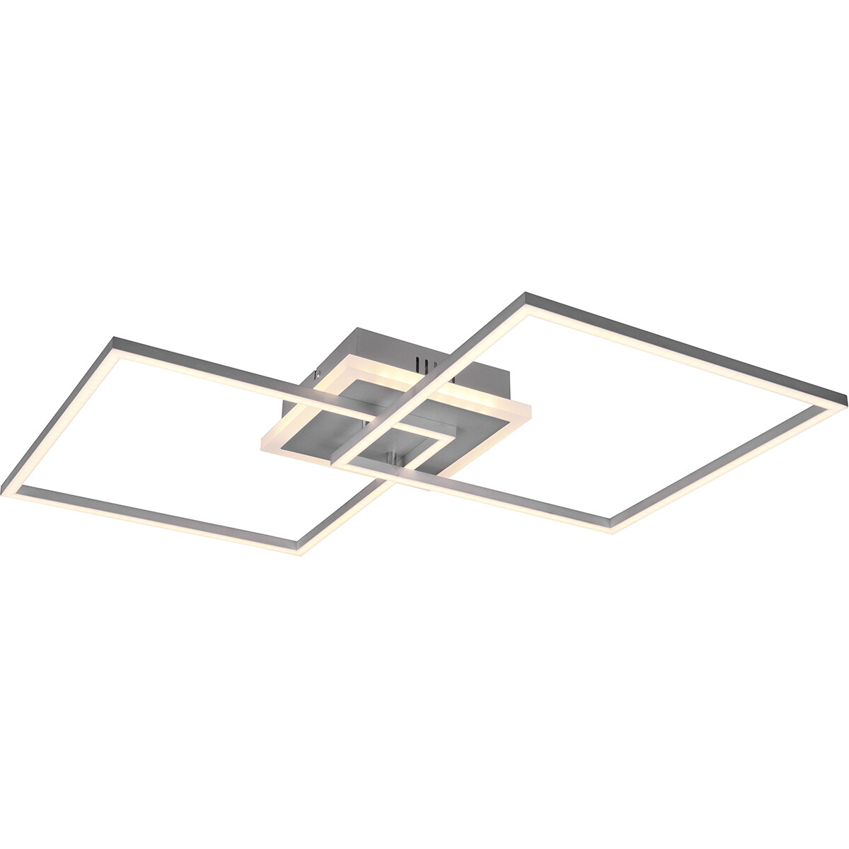 LED Plafondlamp - Trion Aruba - 35.5W - RGBW - Dimbaar - Afstandsbediening - Vierkant - Mat Titaan -