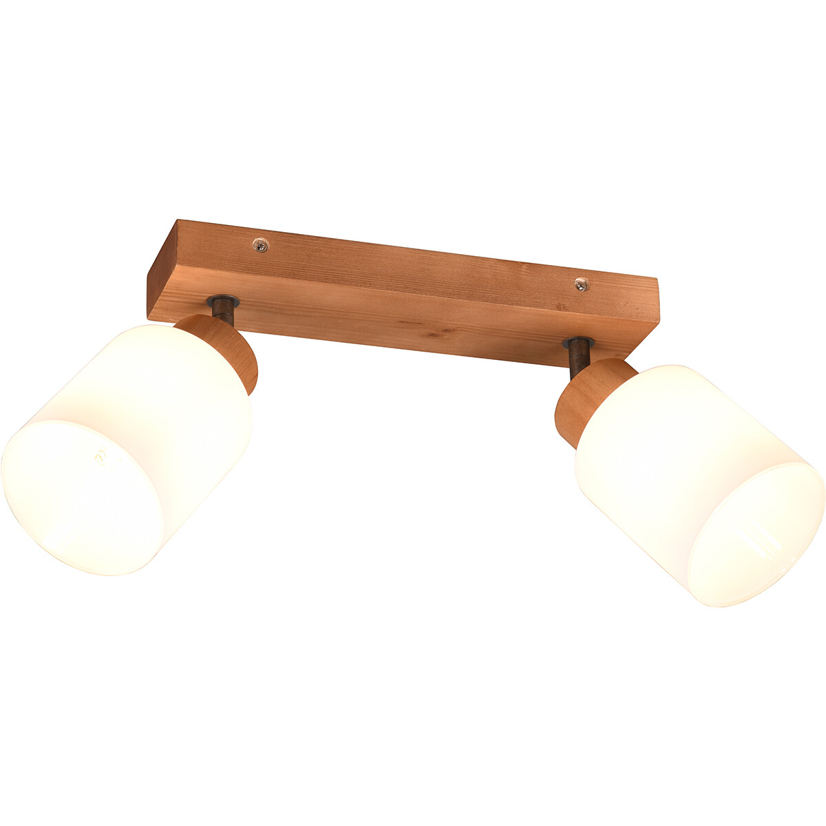LED Plafondspot - Plafondverlichting - Trion Asmara - E14 Fitting - 2-lichts - Rechthoek - Mat Bruin