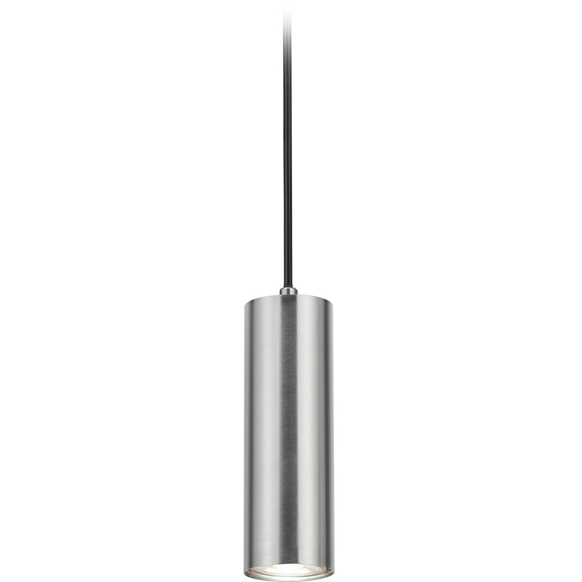 LED Railverlichting - Hanglamp - Trion Dual Monla - 2 Fase - GU10 Fitting - Rond - Mat Nikkel - Alum