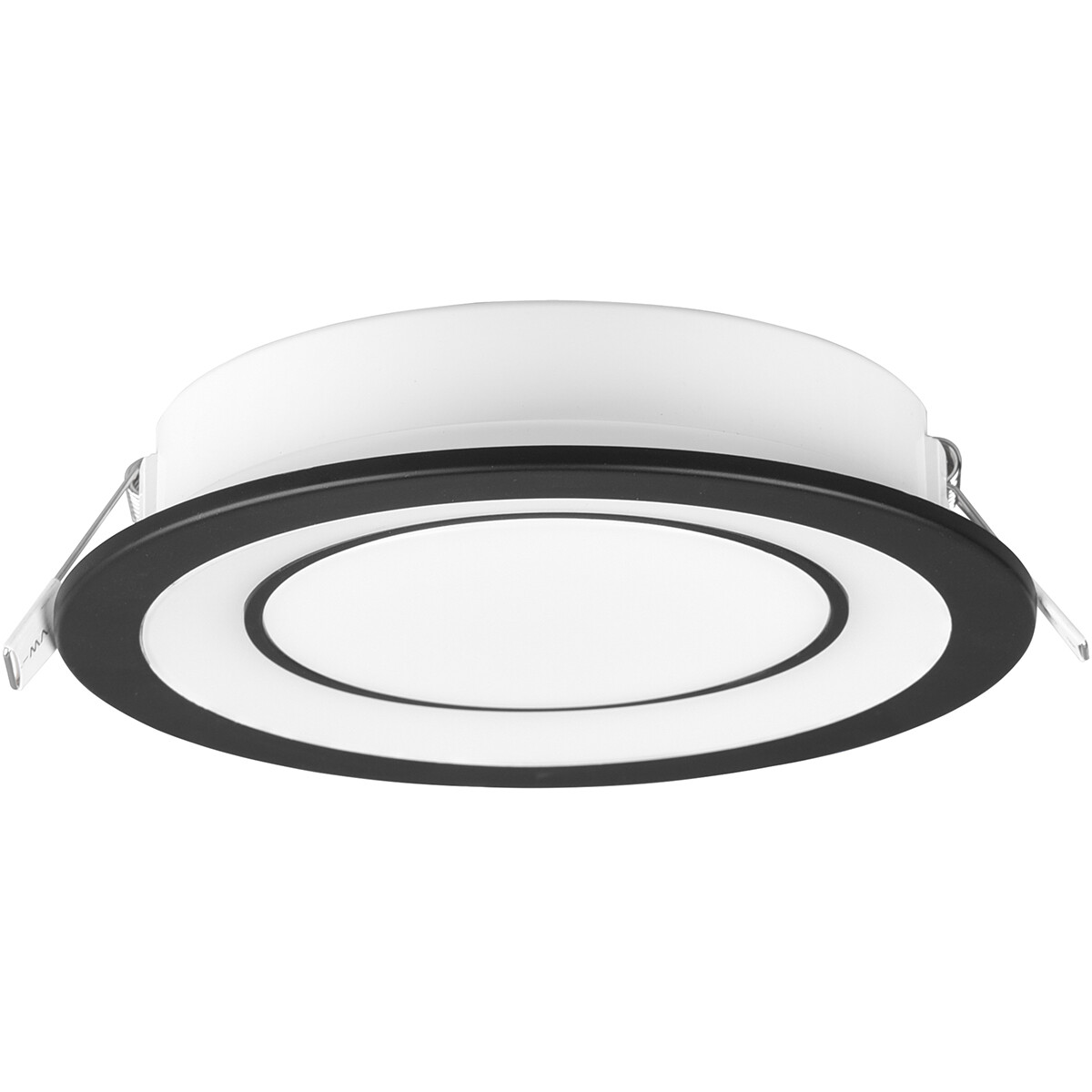 LED Spot - Inbouwspot - Trion Cynomi - 10W - Warm Wit 3000K - Rond - Mat Zwart - Kunststof - Ø140mm