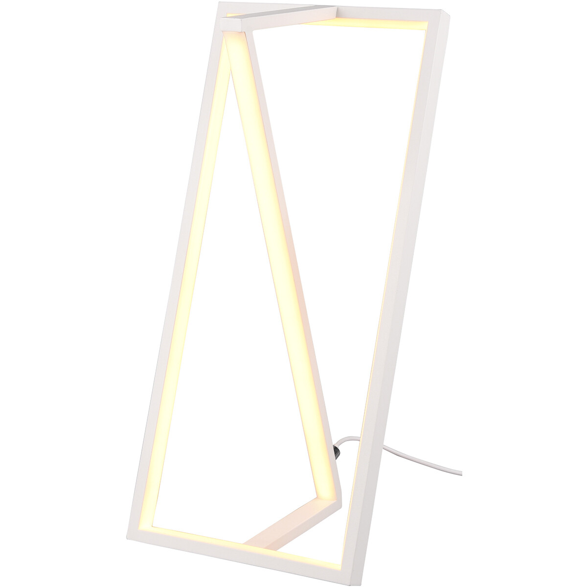 LED Tafellamp - Trion Ediyon - 9W - Aanpasbare Kleur - Dimbaar - Rechthoek - Mat Wit - Aluminium product afbeelding