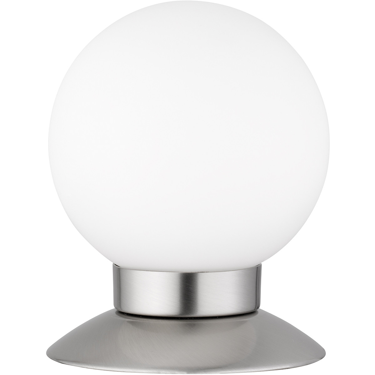 LED Tafellamp - Trion Princy - 3W - Warm Wit 3000K - Dimbaar - Rond - Mat Nikkel - Aluminium