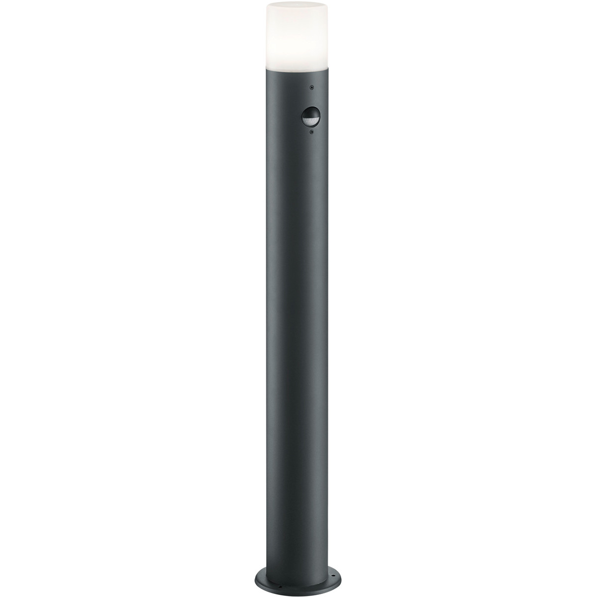LED Tuinverlichting Buitenlamp Trion Hosina XL Staand Bewegingssensor E27 Fitting Mat Zwart Aluminiu