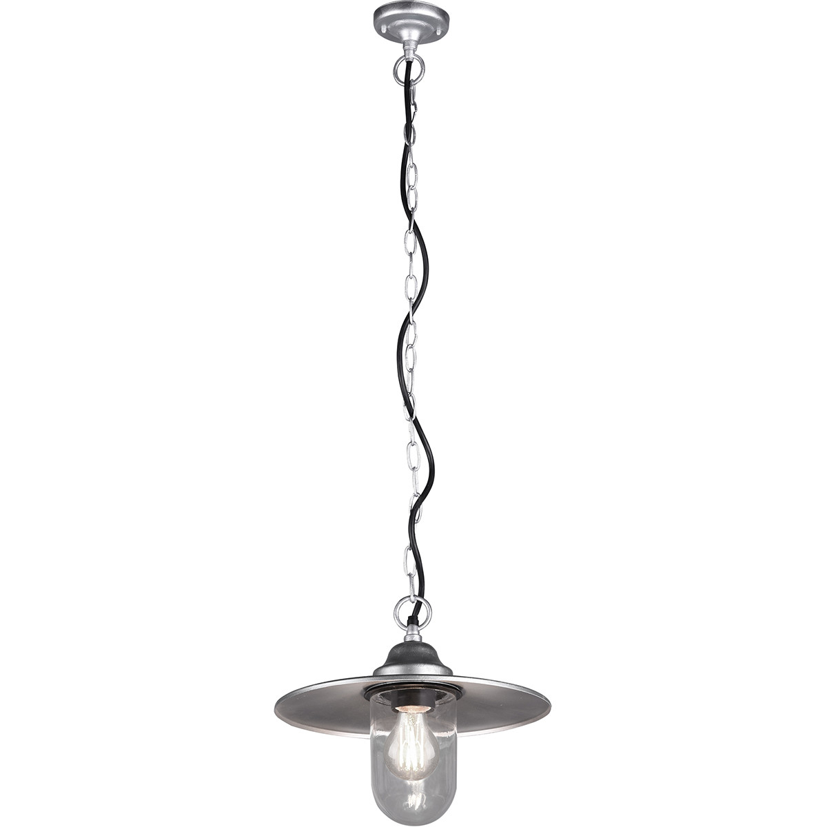 LED Tuinverlichting - Hanglamp - Trion Brinito - Plafond - E27 Fitting - Mat Grijs - Aluminium