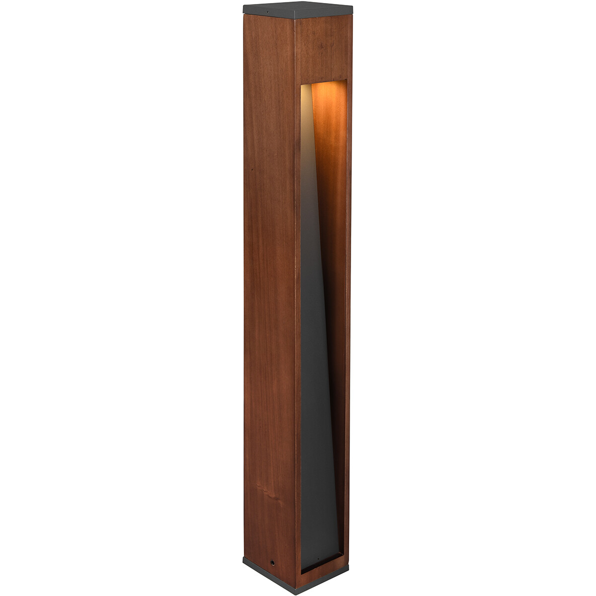 LED Tuinverlichting - Staande Buitenlamp - Trion Enico XL - GU10 Fitting - Rechthoek - Hout - Natuur Hout product afbeelding