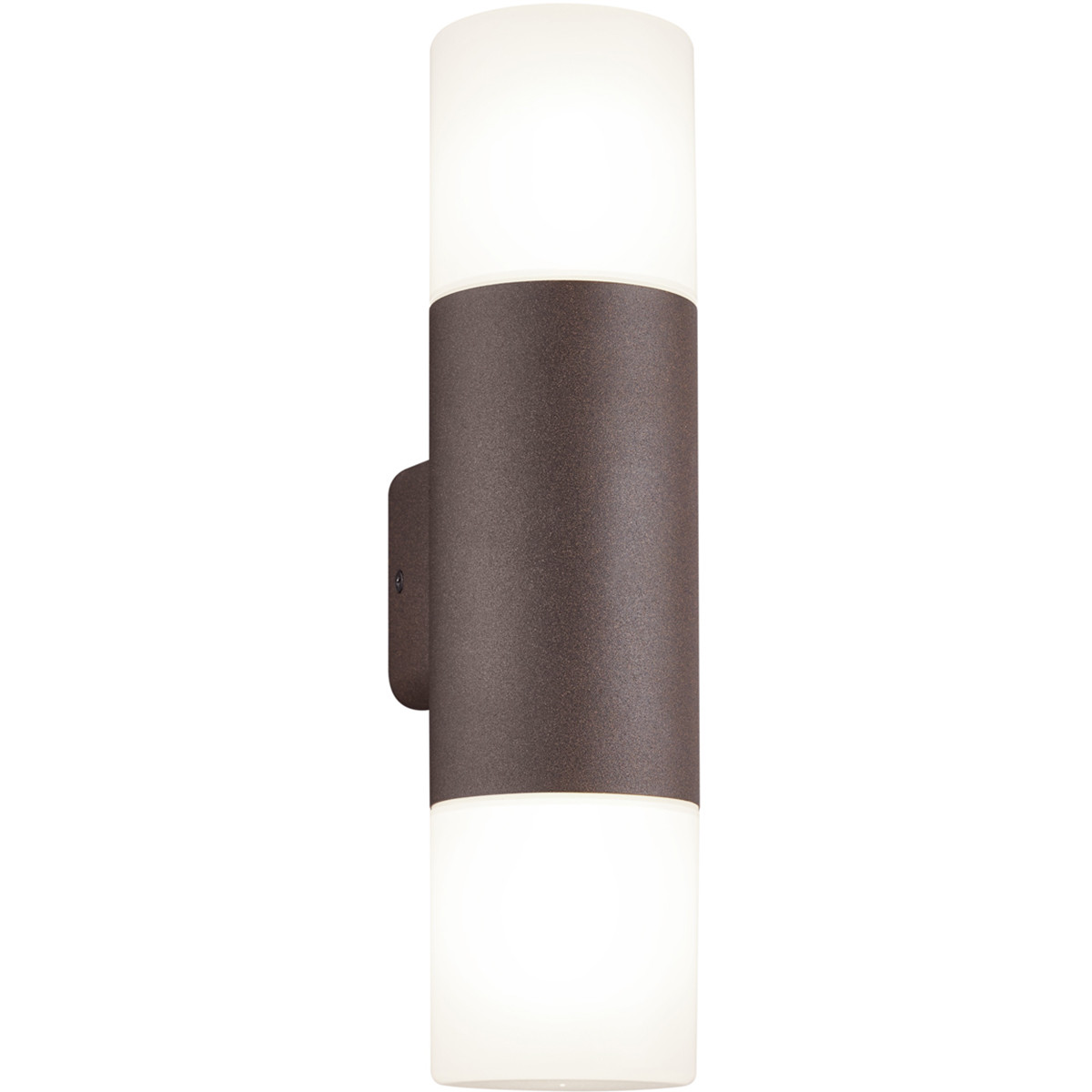 LED Tuinverlichting - Wandlamp - Trion Hosina - E27 Fitting - 2-lichts - Roestkleur - Aluminium