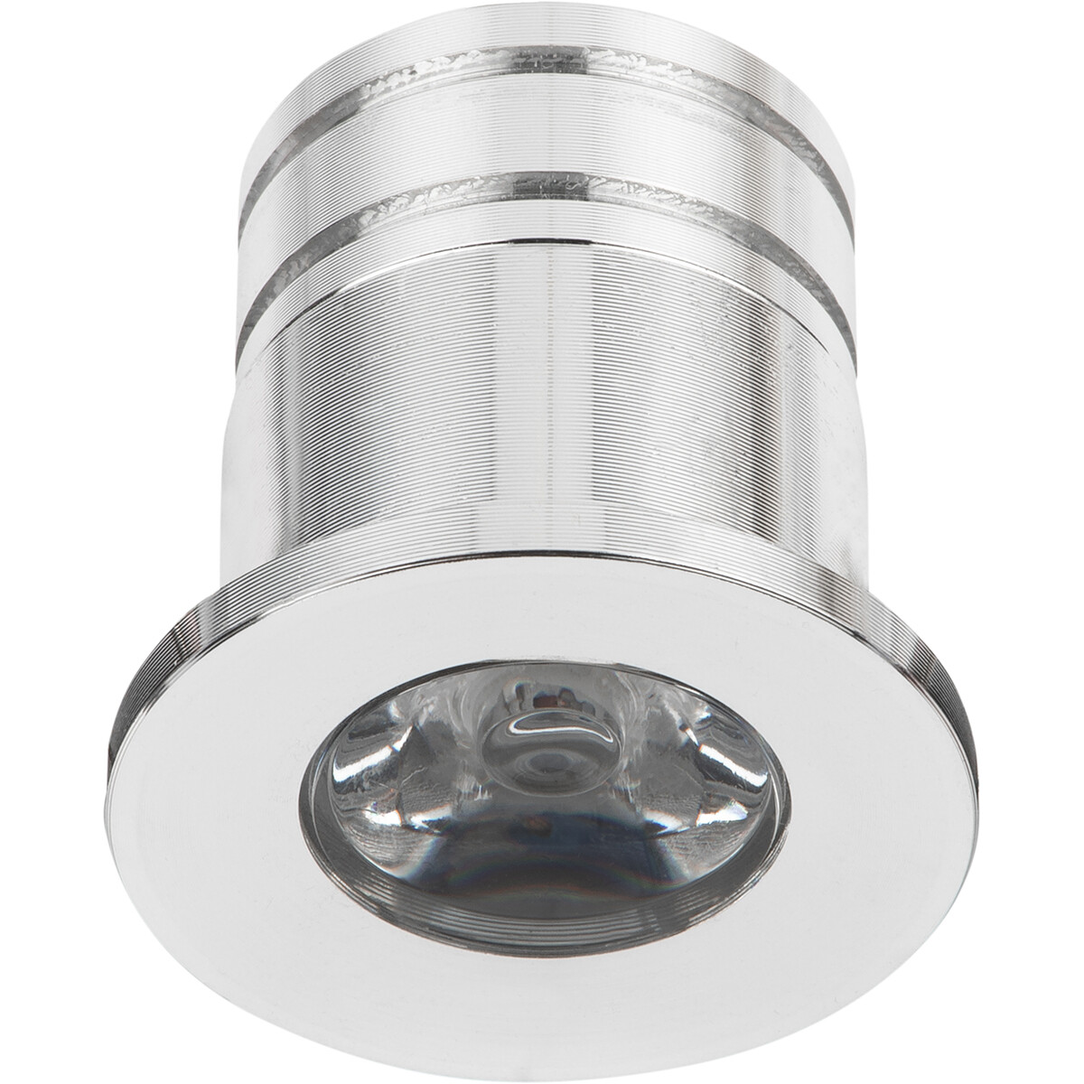 LED Veranda Spot Verlichting - 3W - Warm Wit 3000K - Inbouw - Dimbaar - Rond - Mat Zilver - Aluminiu
