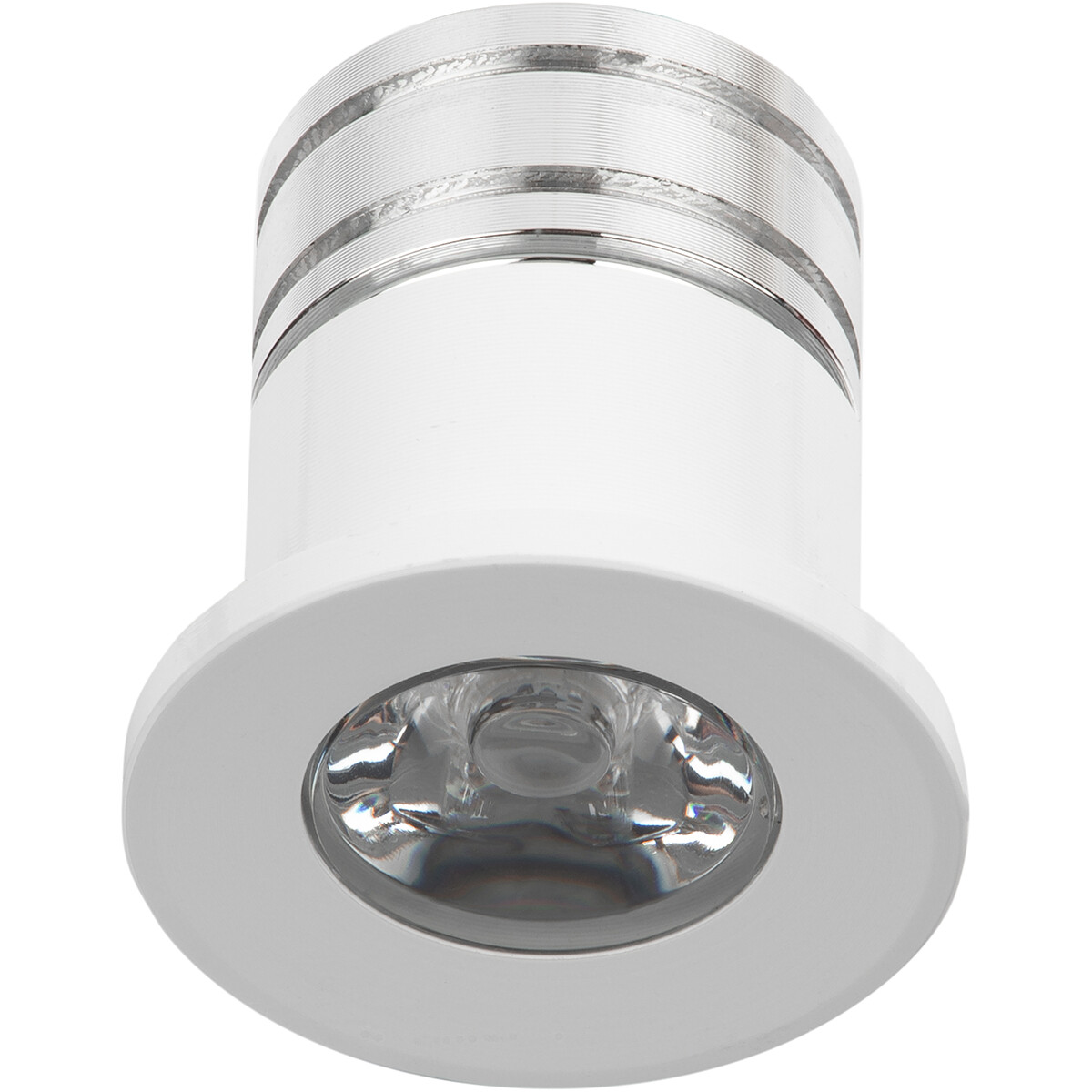 LED Veranda Spot Verlichting 3W Warm Wit 3000K Inbouw Rond Mat Wit Aluminium Ø31mm
