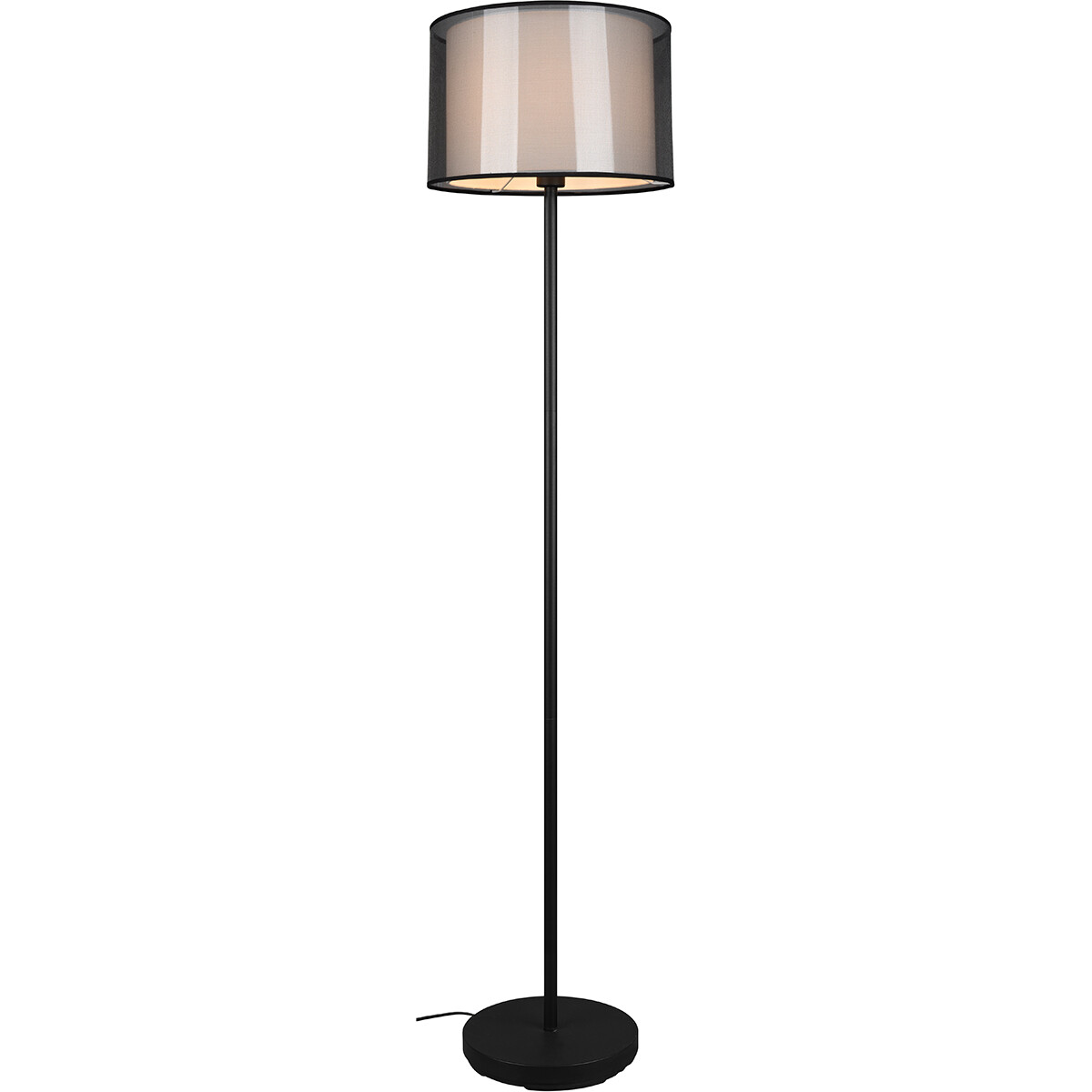 LED Vloerlamp - Vloerverlichting - Trion Bidon - E27 Fitting - 1-lichts - Rond - Mat Zwart - Aluminium - Tot 40W kopen?