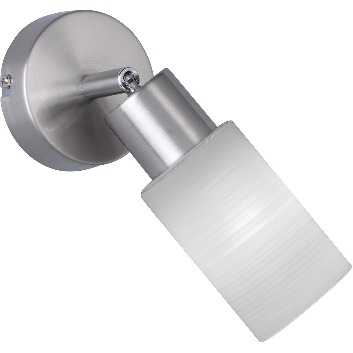 LED Wandspot - Trion Jolin - E14 Fitting - 4W - Warm Wit 3000K - 1-lichts - Rond - Mat Nikkel - Aluminium product afbeelding