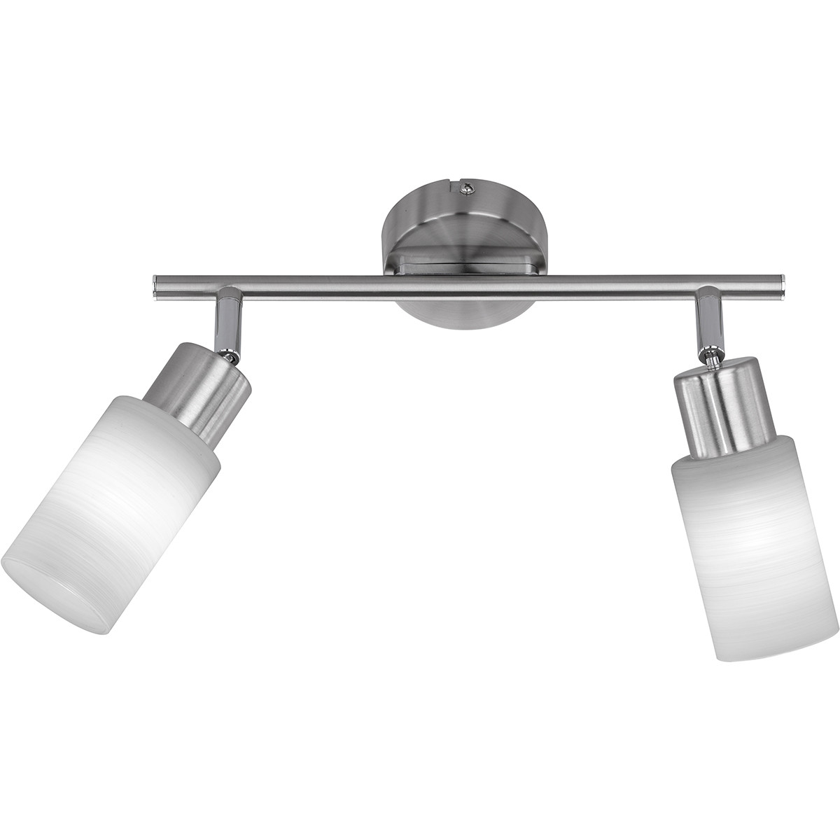 LED Plafondspot - Trion Jolin - E14 Fitting - 8W - Warm Wit 3000K - 2-lichts - Rond - Mat Nikkel - A