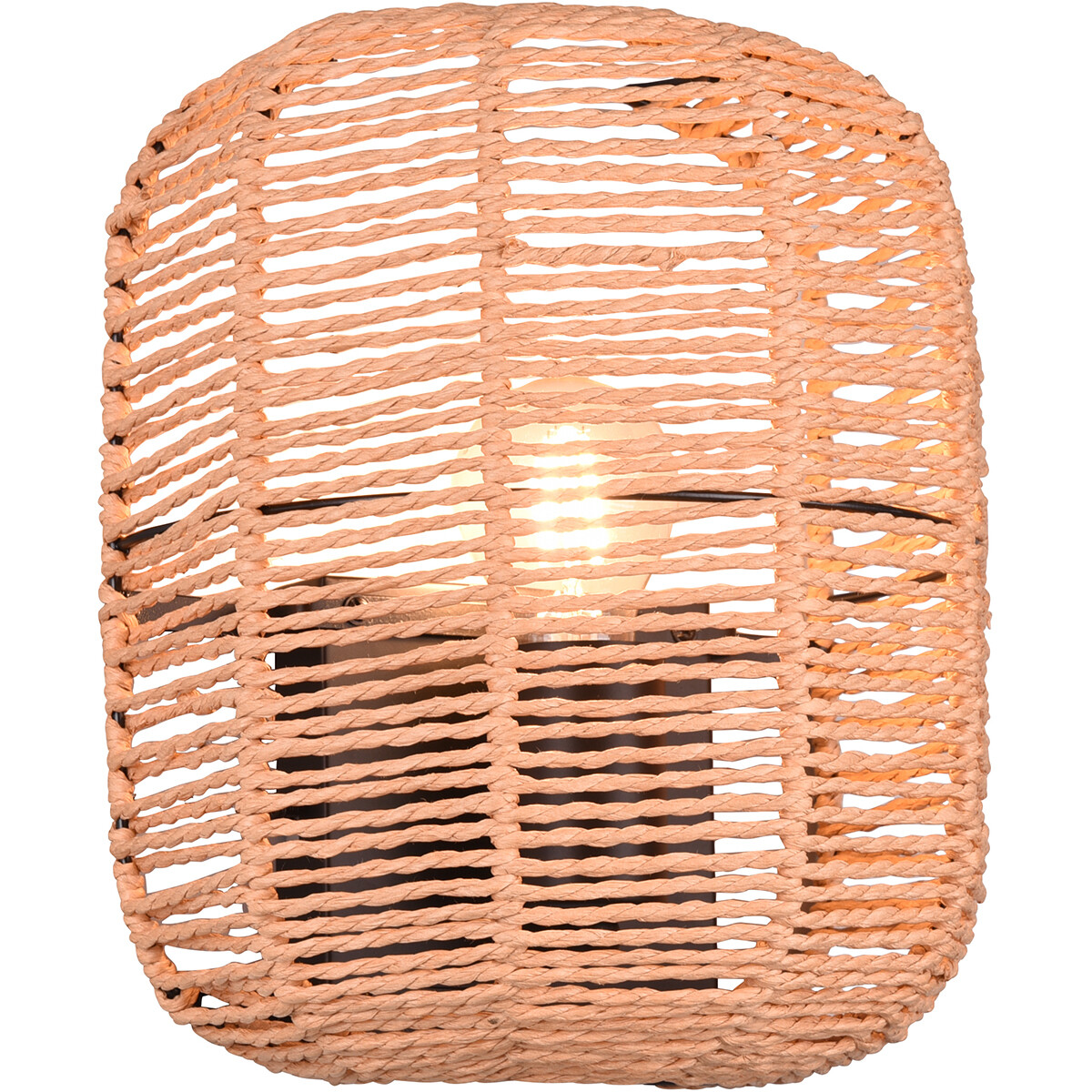 LED Wandspot - Trion Tuna - E27 Fitting - 1-lichts - Ovaal - Mat Zwart - Aluminium