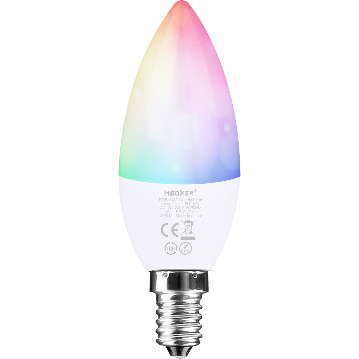 Mi-Light MiBoxer - LED Lamp - Smart Kaarslamp - Wifi LED - Slimme LED - 4W - E14 Fitting - RGB+CCT -