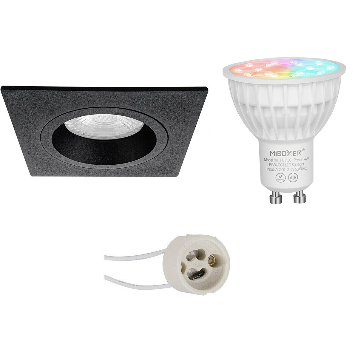 Mi-Light MiBoxer - LED Spot Set GU10 - Smart LED - Wifi LED - Slimme LED - 4W - RGB+CCT - Aanpasbare