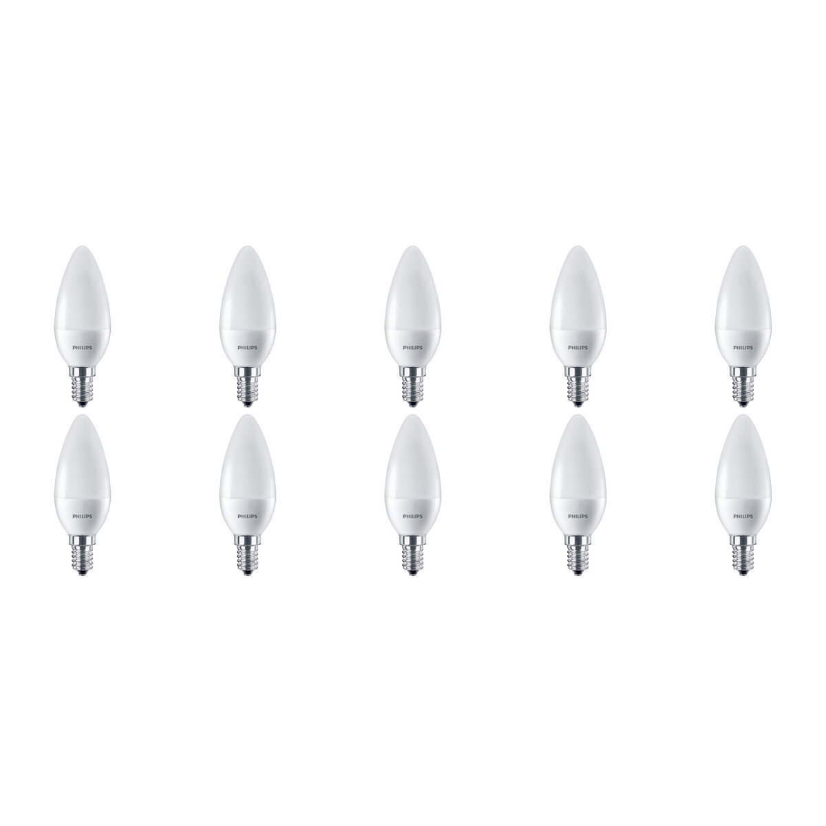 PHILIPS LED Lamp 10 Pack CorePro Candle 827 B38 FR E14 Fitting 7W Warm Wit 2700K | Vervangt 60W