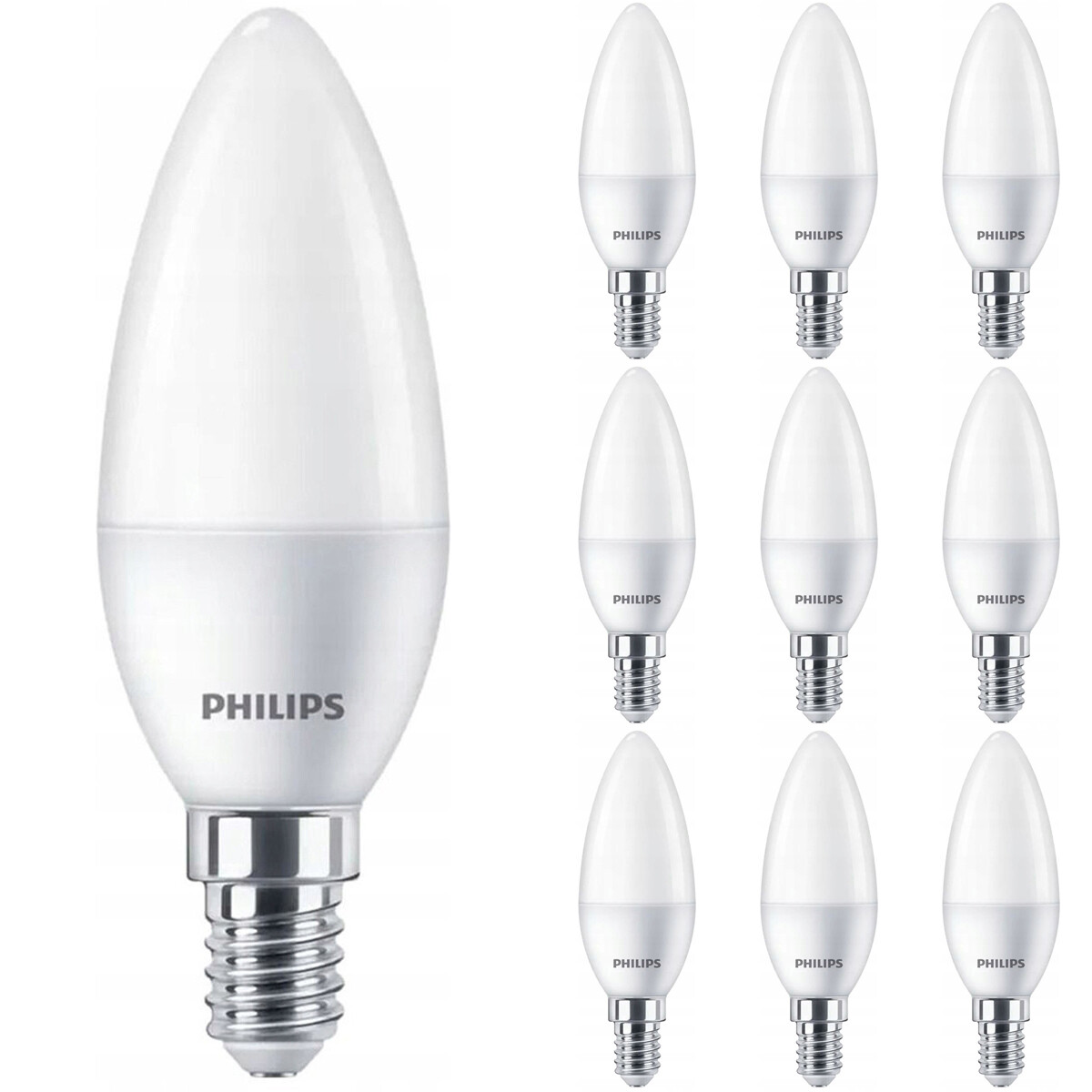 PHILIPS LED Lamp E14 10 Pack Corepro LEDcandle E14 Mat 2.8W 250lm 840 Natuurlijk Wit 4000K | Vervang